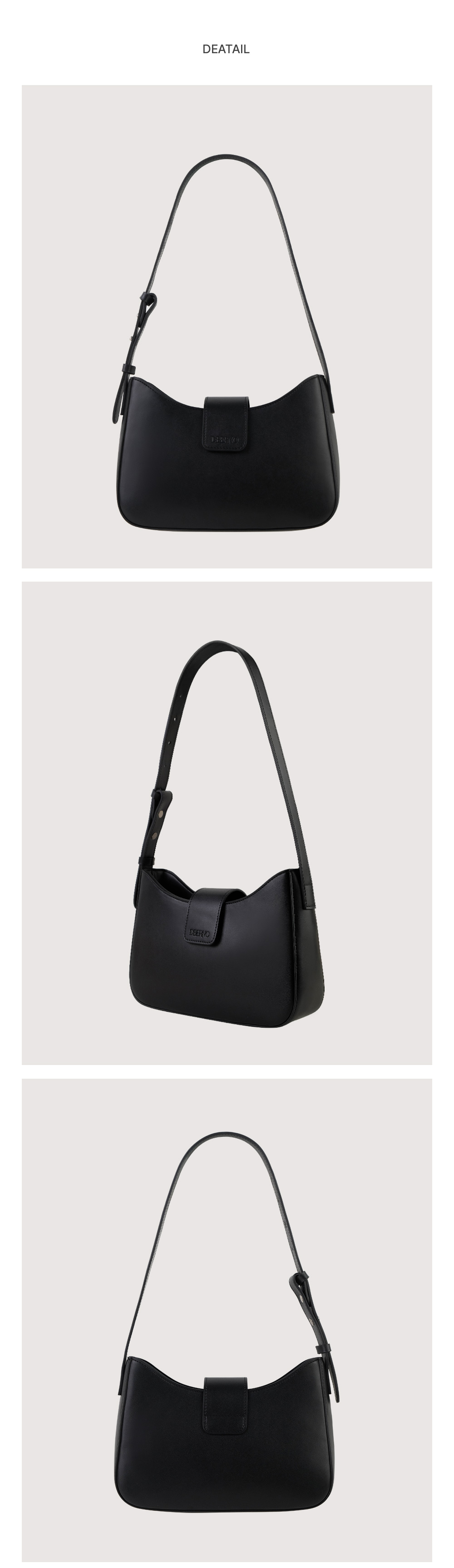 ショルダーバッグ・ポシェット [Dberno] Dberno Classic Embo Hobo Bag (Black) MUSINSA公式 | DBERNO Classic Embo Hobo Bag (Black)